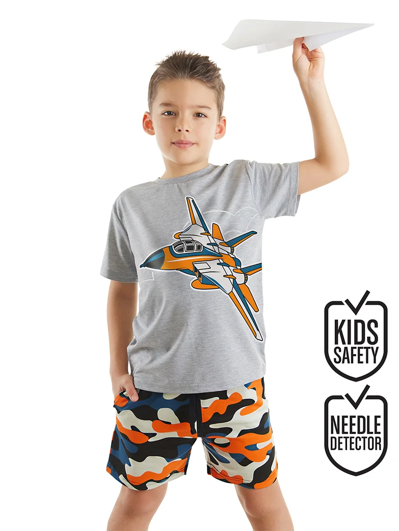 MSHB&G Jet Camo Boy T-shirt&Shorts Set